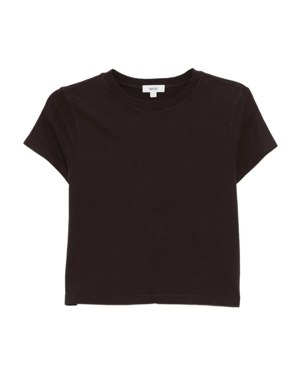 Agolde Black Adine Shrunken T-Shirt