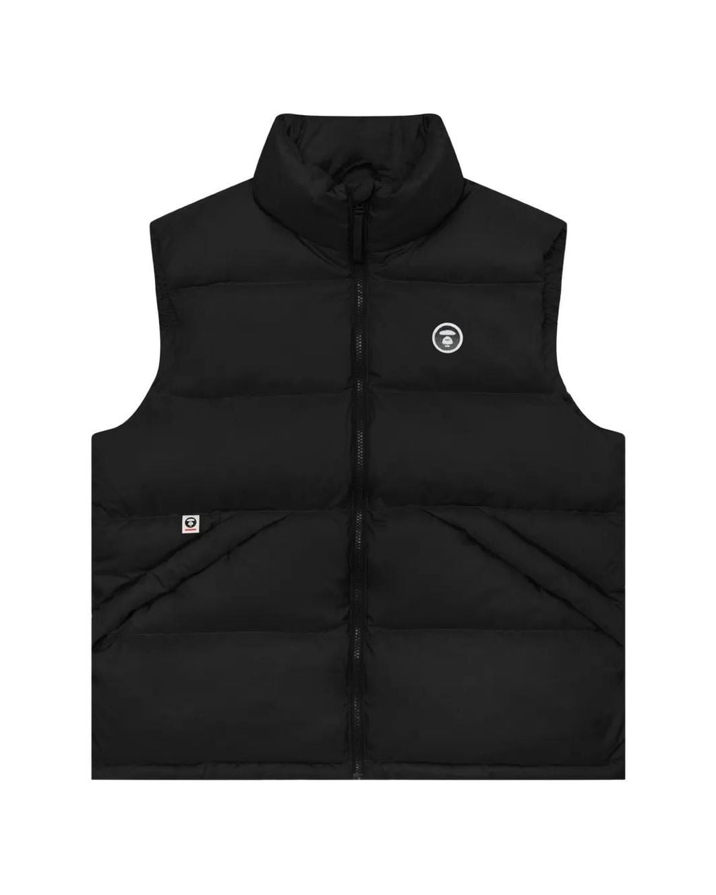 Aape By A Bathing Ape Black Aapenow Quilted Logo-Patch Jacket for men