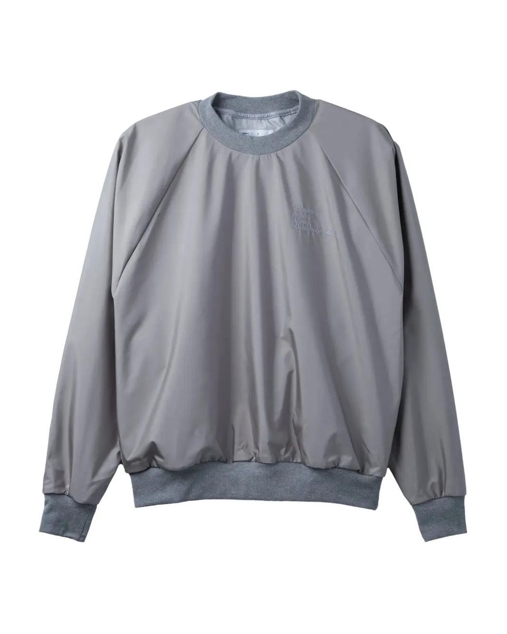 4SDESIGNS Gray Raglan-Sleeve Crew-Neck Sweatshirt for men