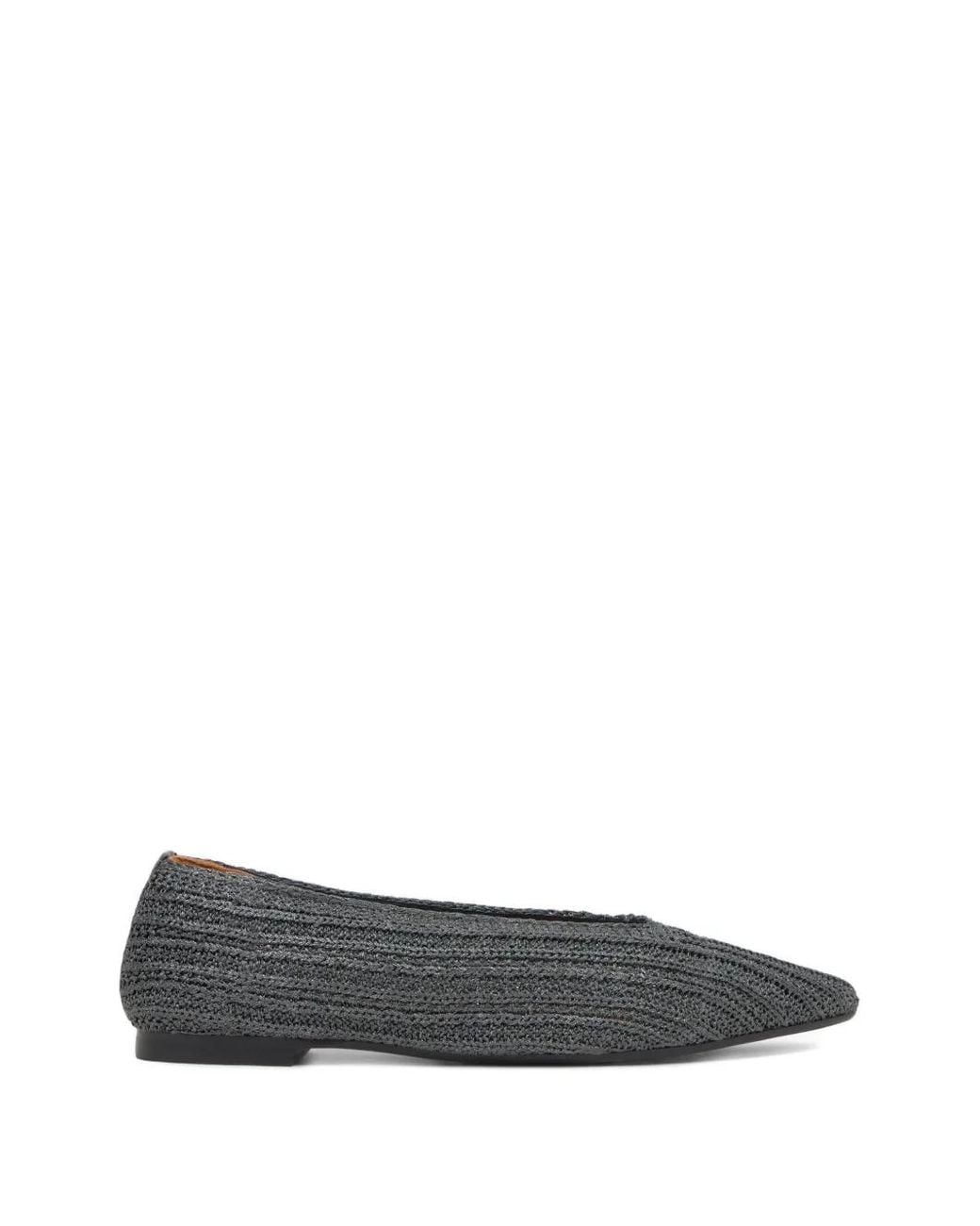 Castaner White Point-Toe Woven Ballet Flats