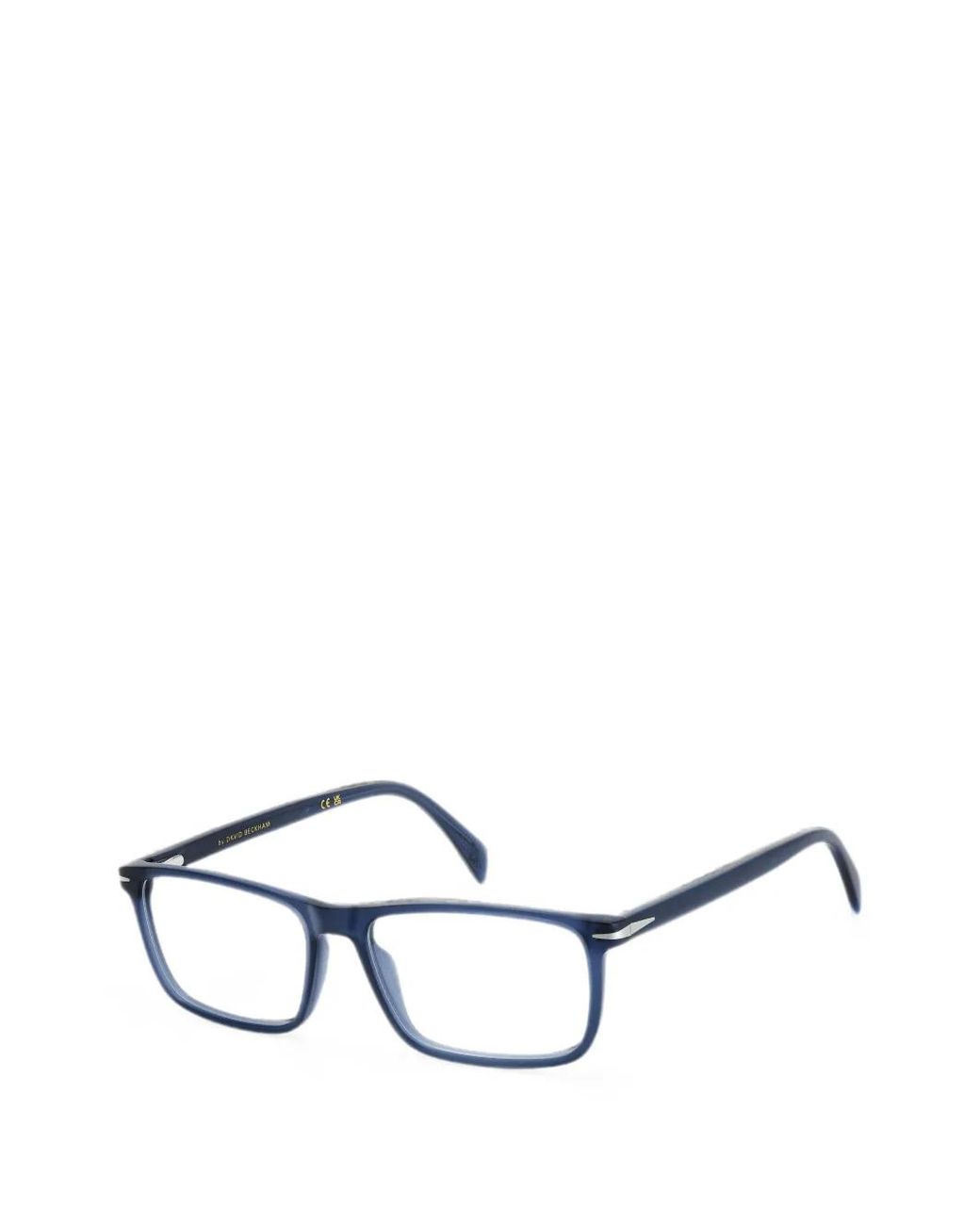 David Beckham Blue Rectangle-Frame Glasses for men