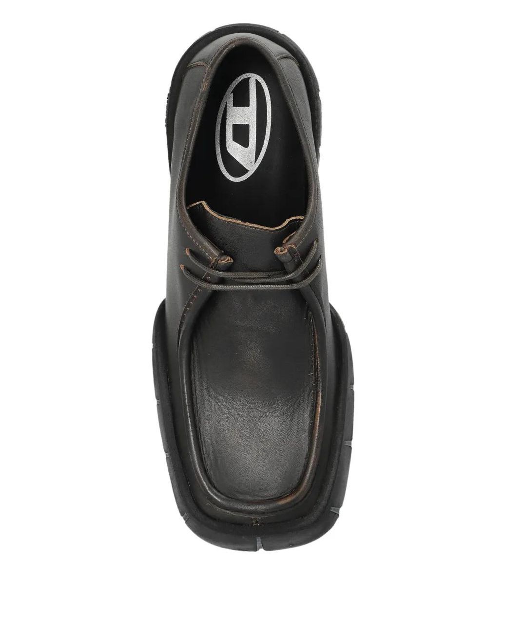 DIESEL Black D-Tex Chunky Sole Derby Shoes for men