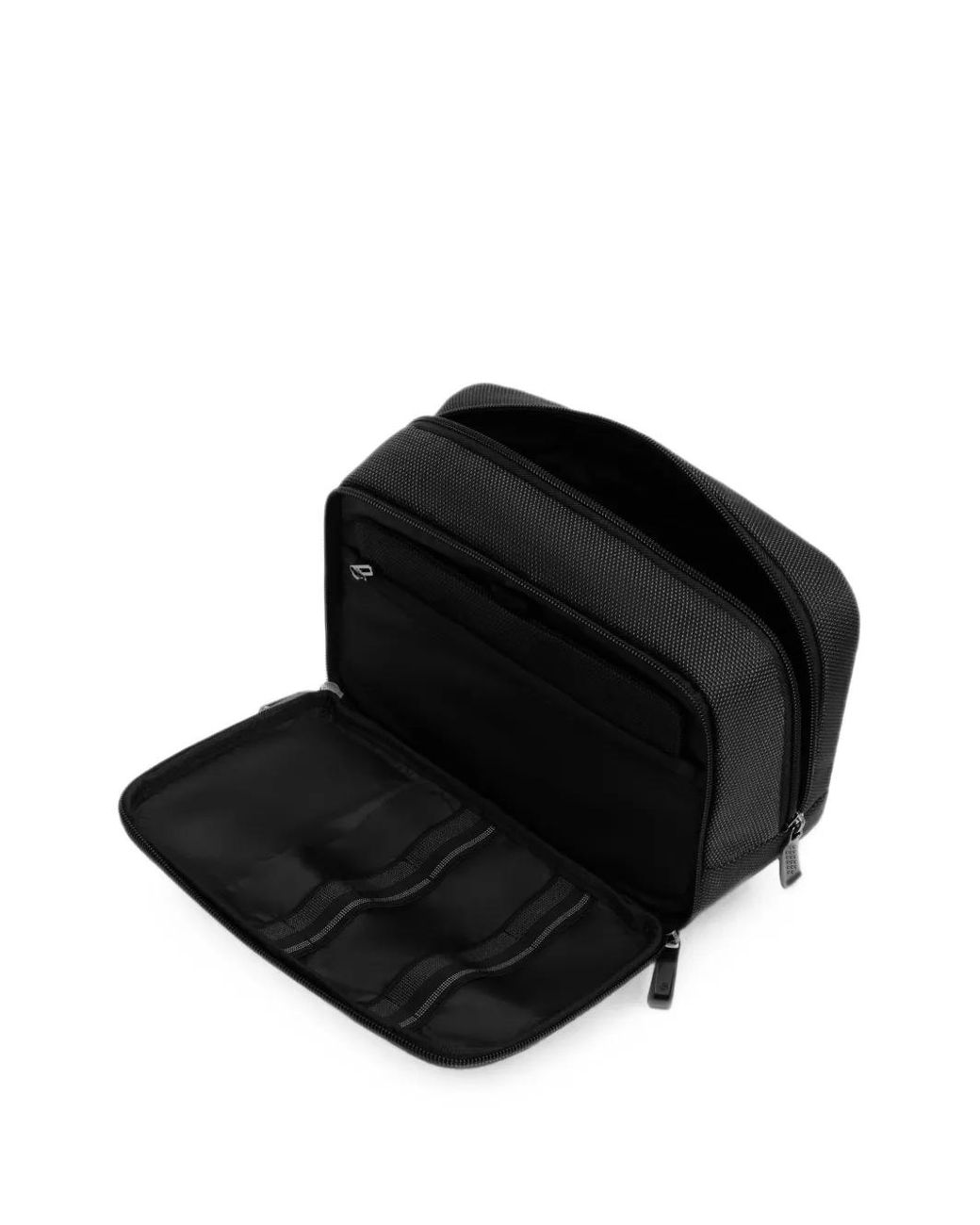 Pouch Con Placca Logo di Piquadro in Black da Uomo