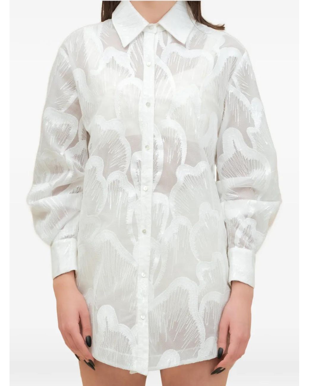 Contessa Mills White Wicca Shirt Mini Dress