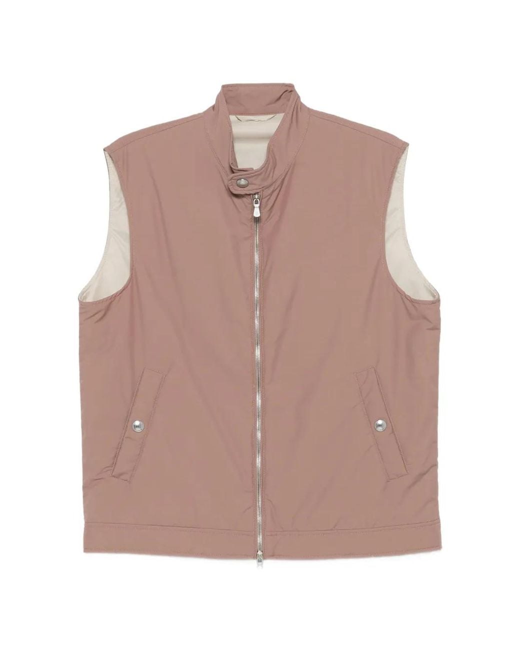 Eleventy Pink Zip Pocket Gilet for men