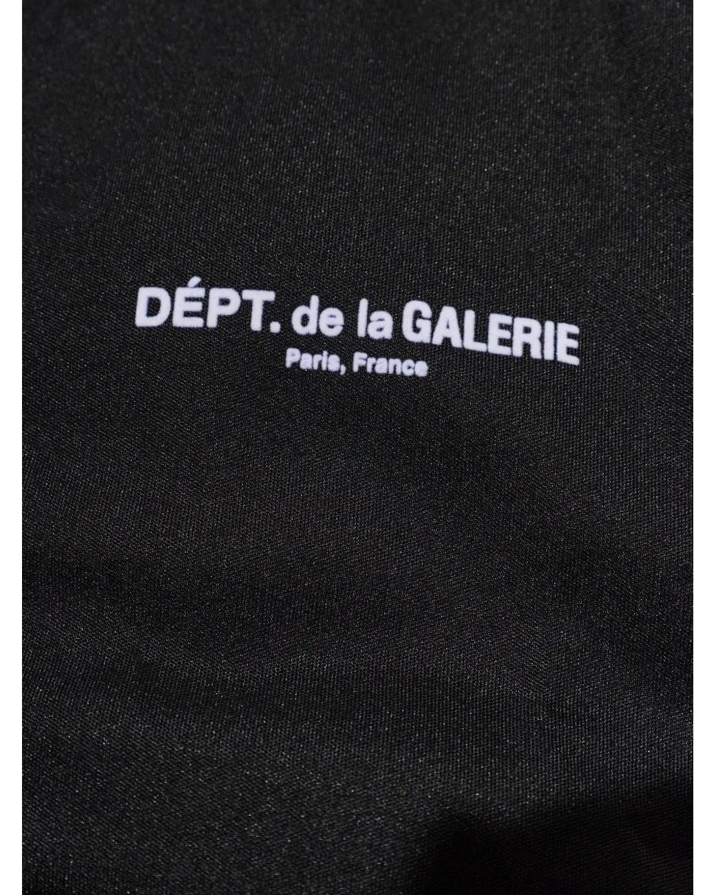 GALLERY DEPT. Black Logo-Print Side-Stripe Jacket