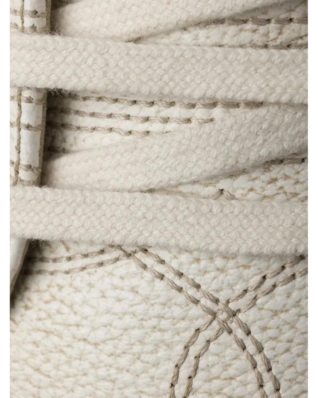 Prada Leren Sneakers Met Verouderd Effect in het Natural voor heren