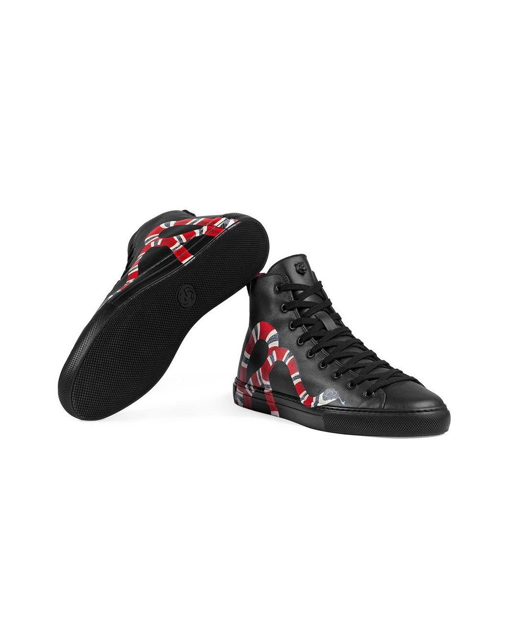 Sneakers alte con serpente di Gucci in Nero | Lyst