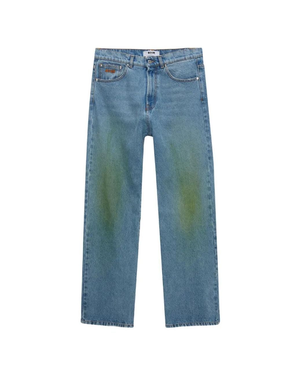 MSGM Blue Logo-Detail Jeans for men