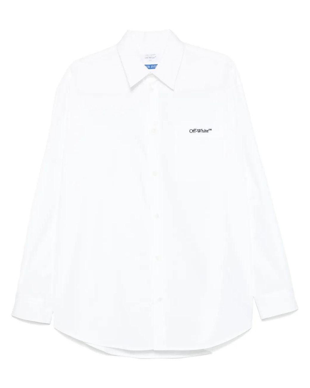 Off-White c/o Virgil Abloh White Logo-Embroidered Shirt for men