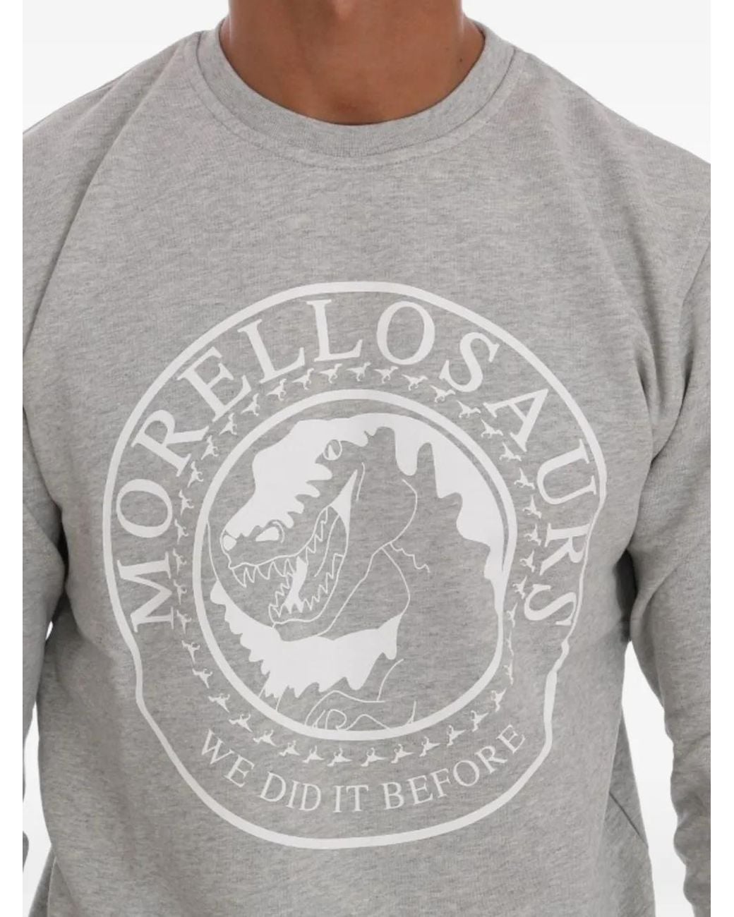 Frankie Morello Gray Morellosaurus Graphic-Print Sweatshirt for men