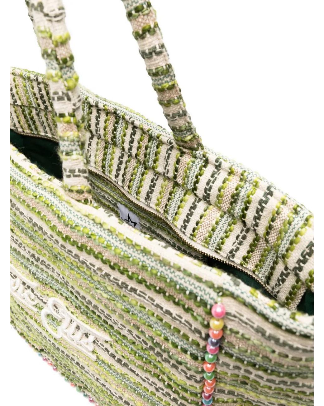 Marc Ellis Metallic Large Buby Striped Tote Bag