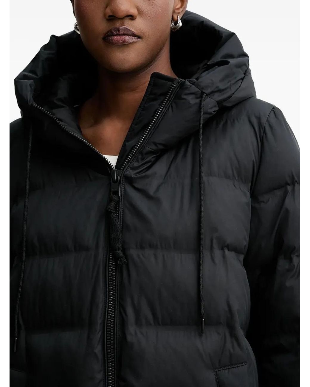 Marc O' Polo Black Hooded Padded Coat