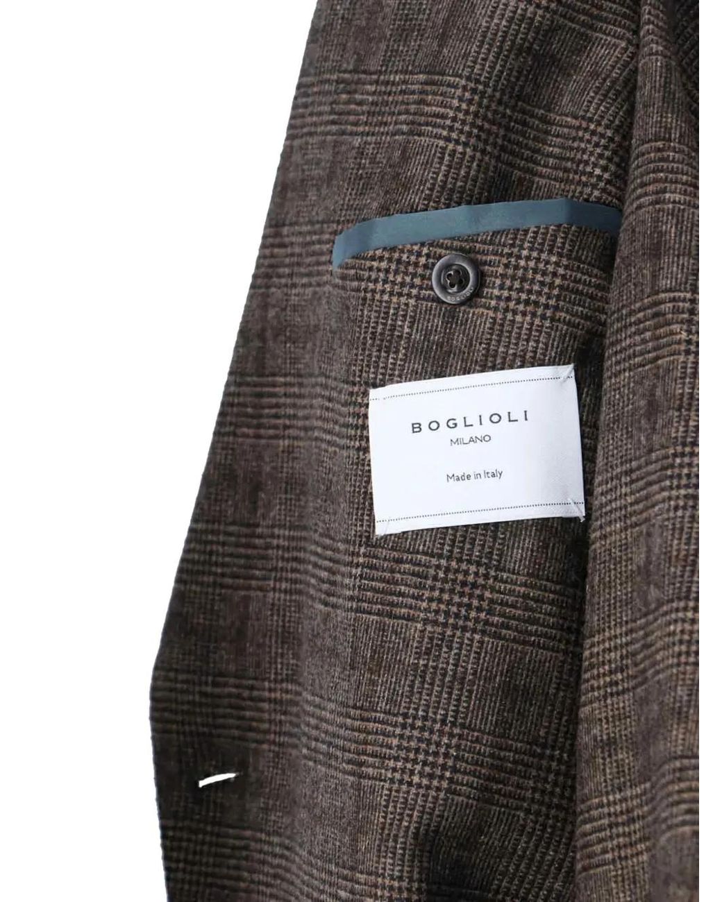 Boglioli Gray Double-Breasted Checked Blazer for men