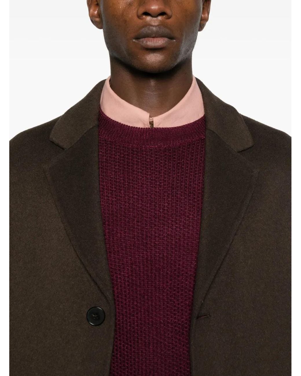Tagliatore Purple Crew-Neck Sweater for men