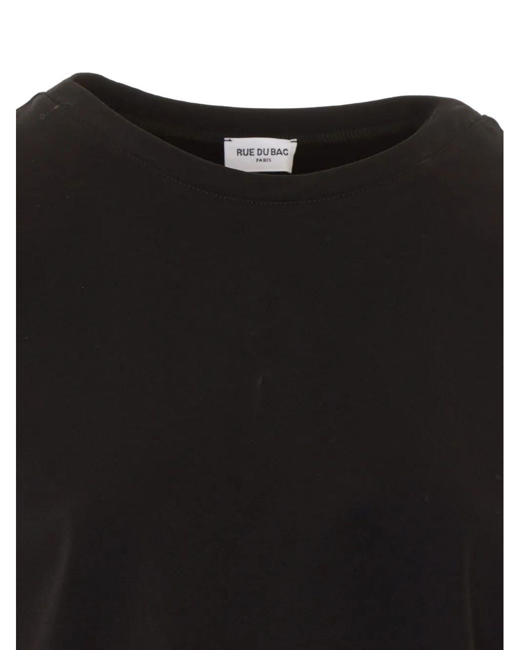 RUE DU BAC Black Crew-Neck Long-Sleeve T-Shirt