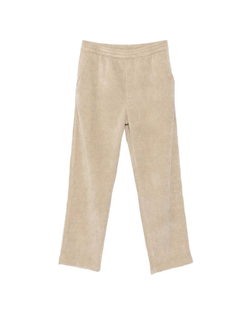 Hōsio Natural Corduroy-Effect Elasticated Trousers for men