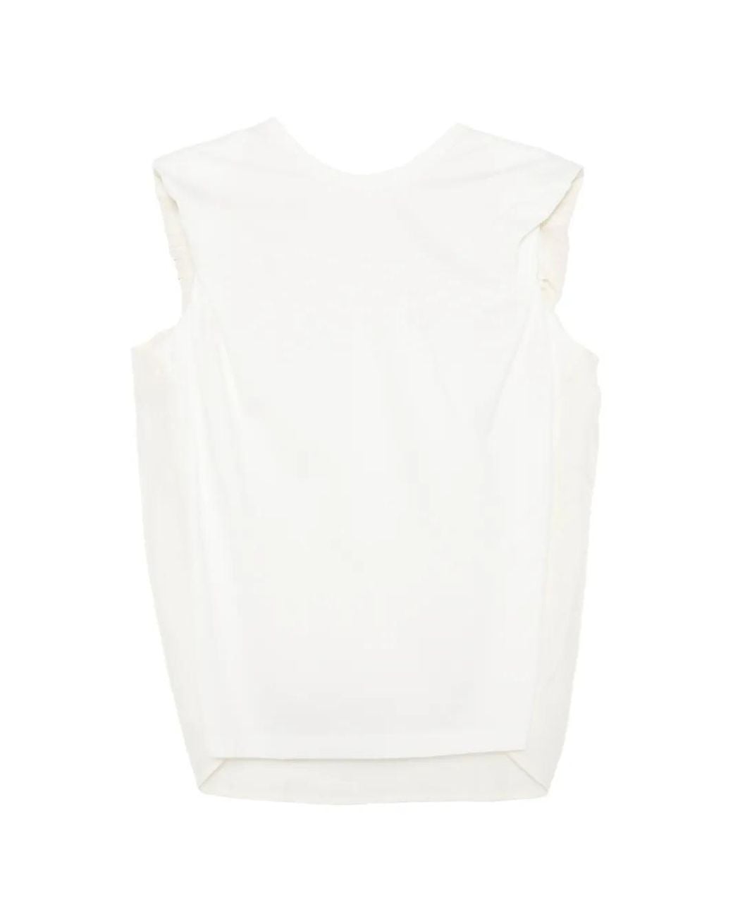 JNBY White Polka-Dot Sleeveless Blouse