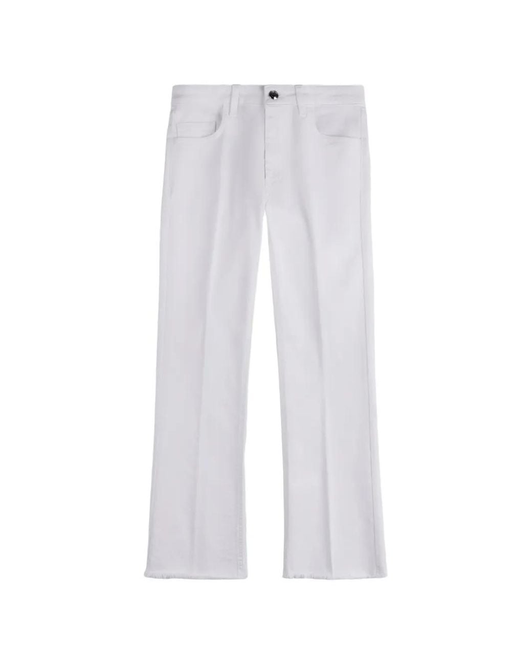 Fay White Flared Cotton Jeans