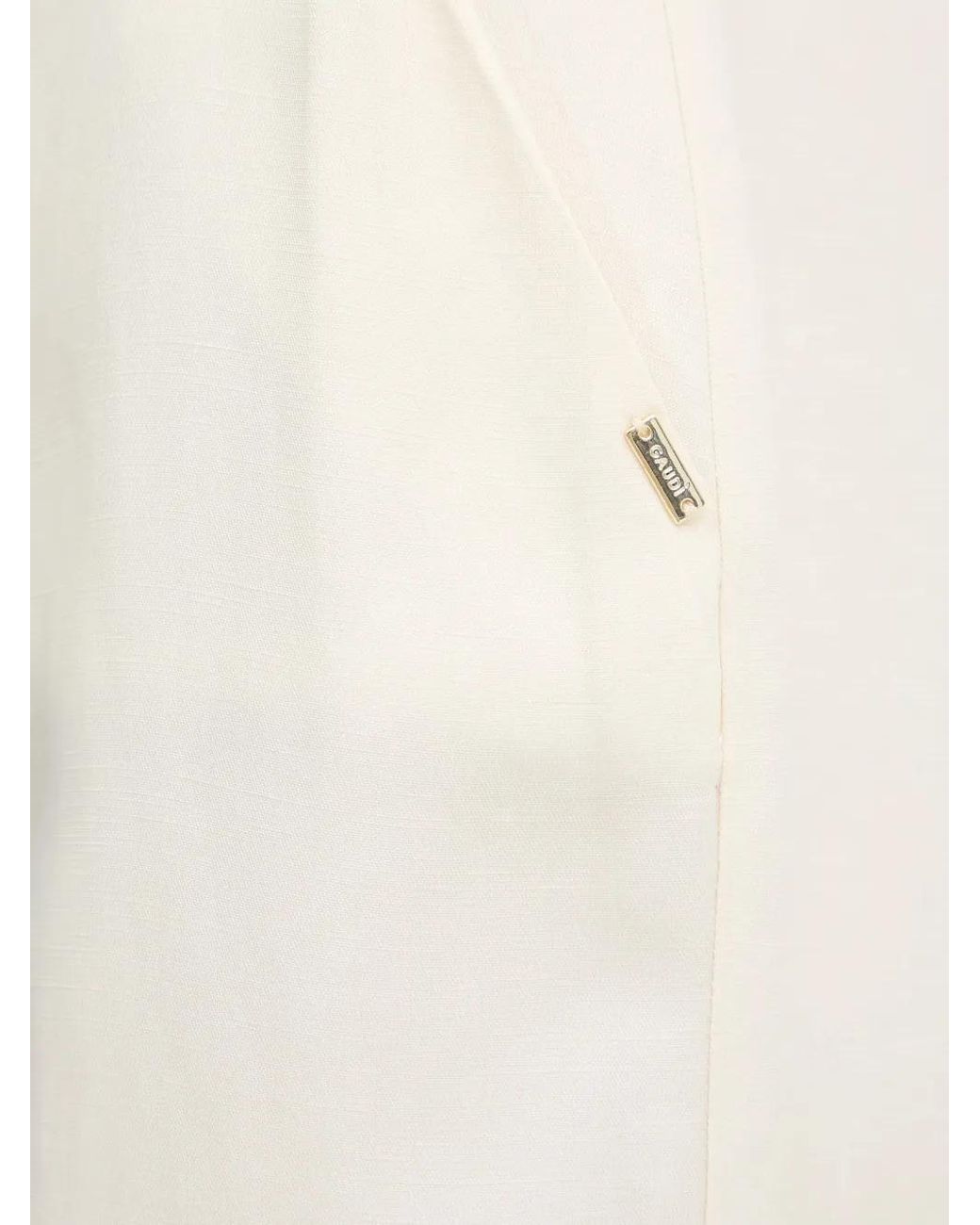 GAUDI White Pleated Trousers