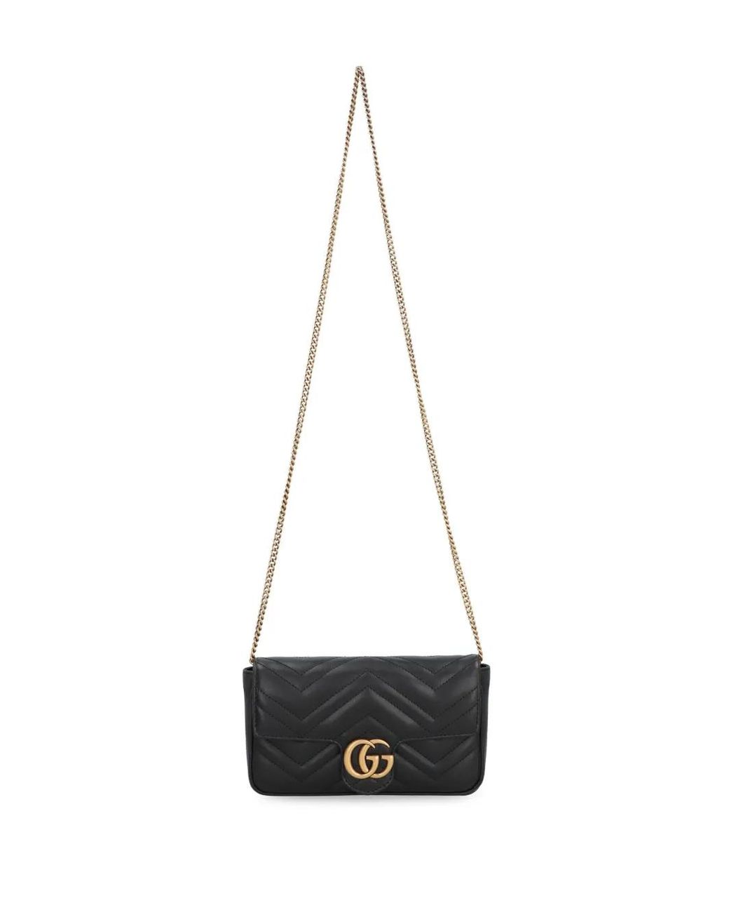 Gucci Gray Mini Gg Marmont Cross Body Bag