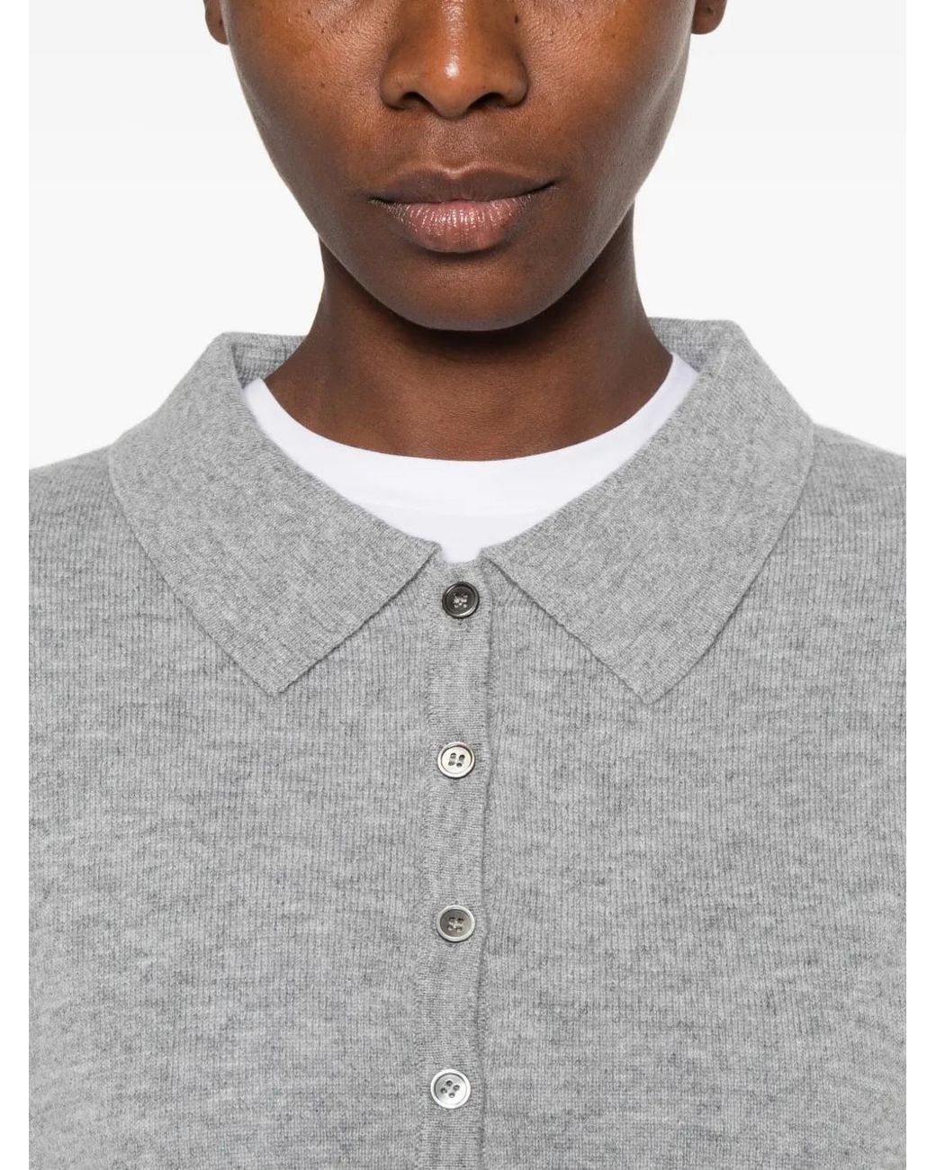 ELEH Gray Button-Down Sweater