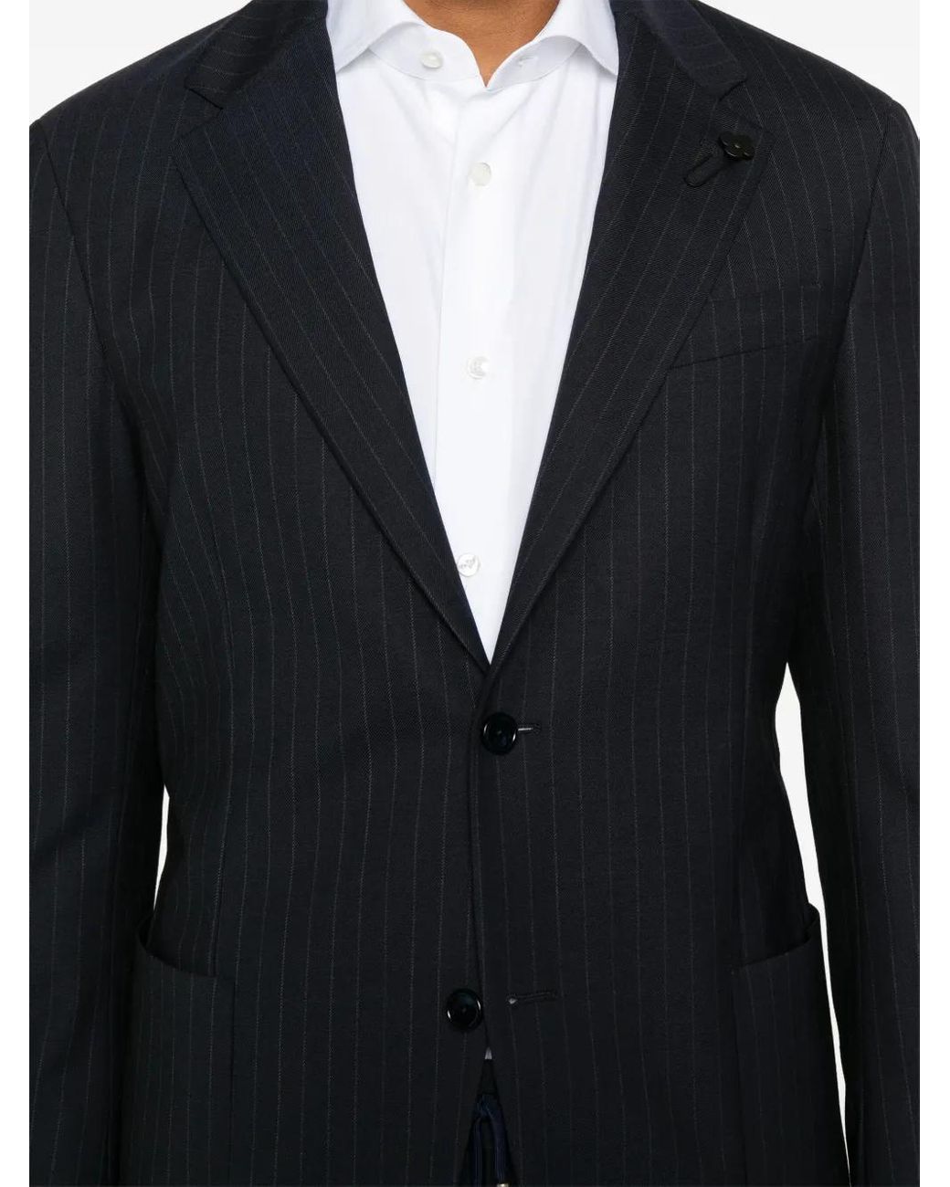 Lardini Blue Pinstriped Suit for men