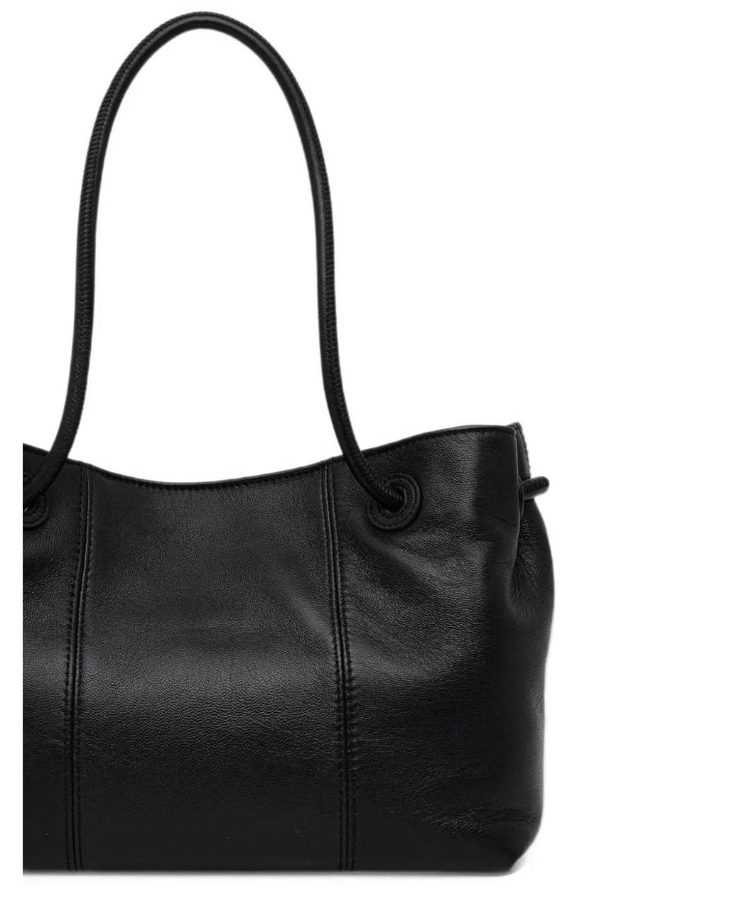 Trussardi Orbita Logo-Print Leather Tote Bag in Black | Lyst