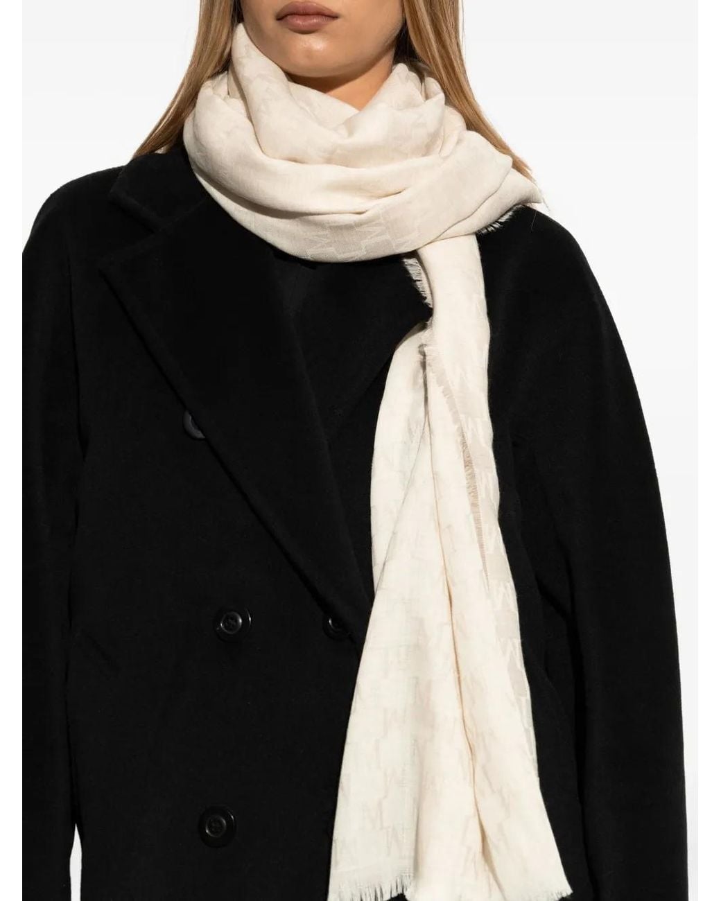 Max Mara Natural Magic-Pattern Wool Scarf