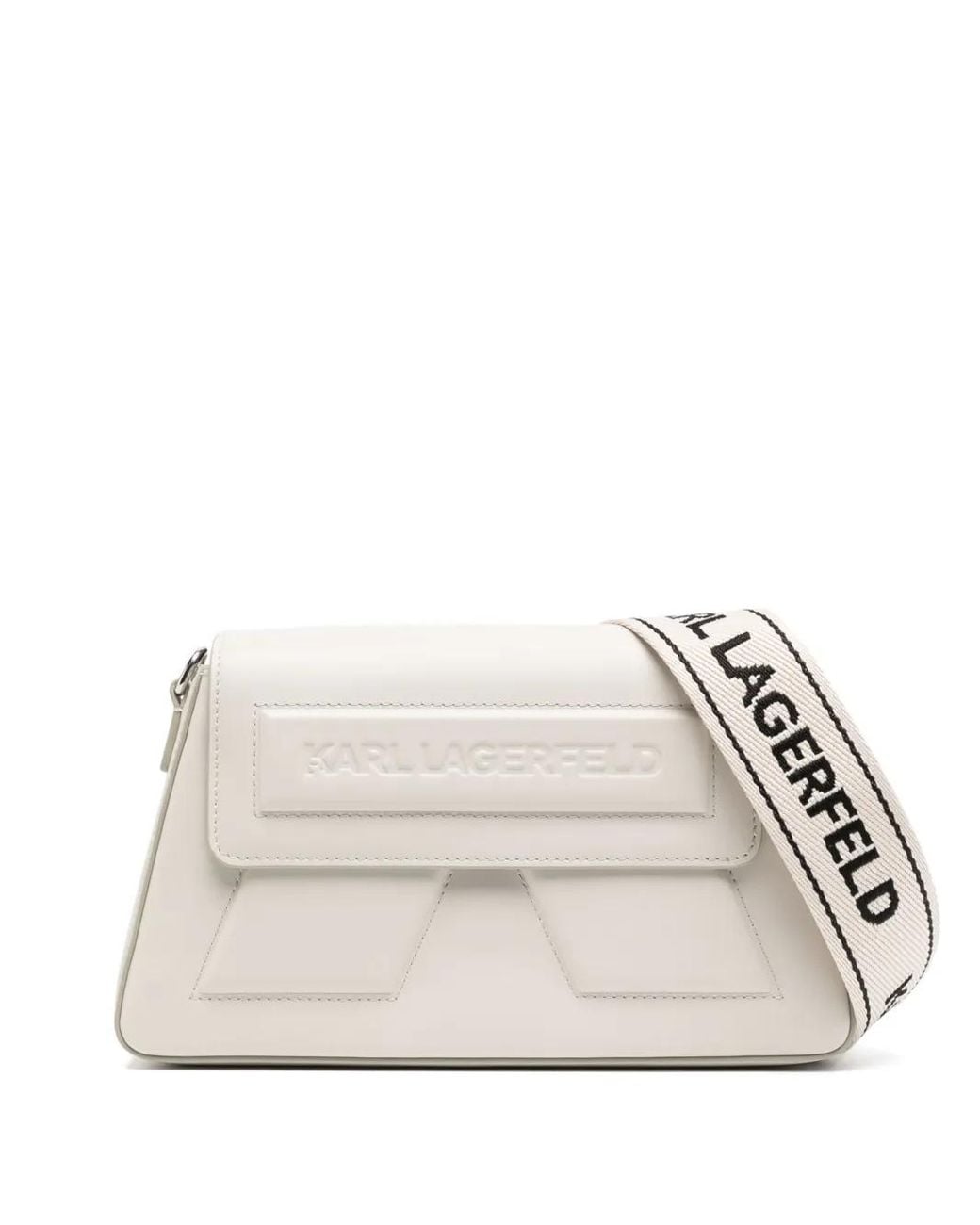 Karl Lagerfeld White Ikon K Crossbody Bag