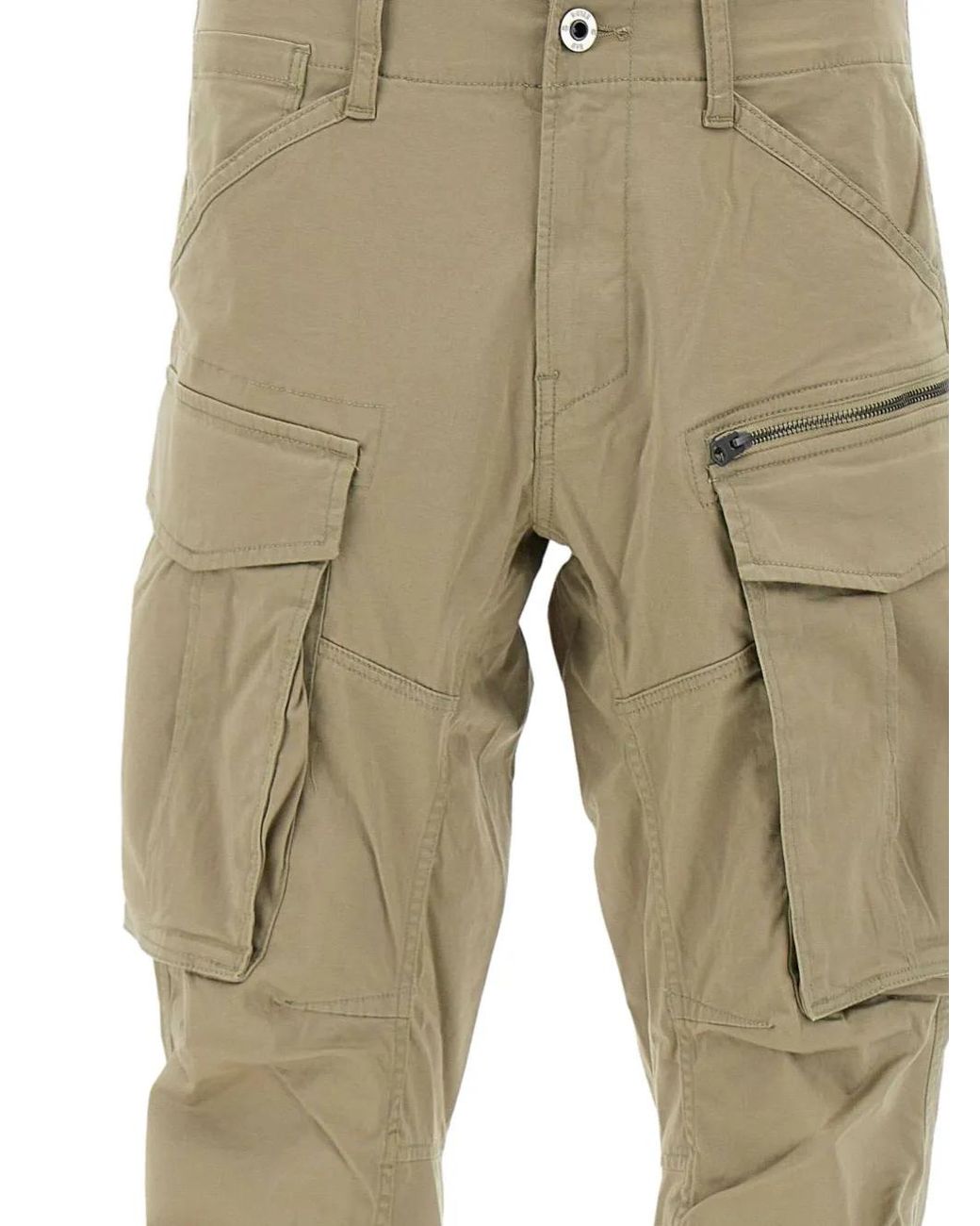 G-Star Natural Rovic Zip 3D Cargo-Pocket Trousers for men