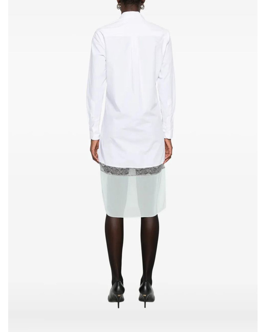 Coperni Gelaagde Blousejurk in het White
