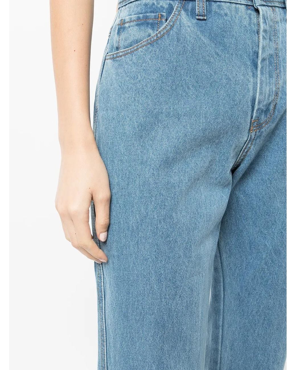 Rejina Pyo Blue High-Rise Straight-Leg Jeans