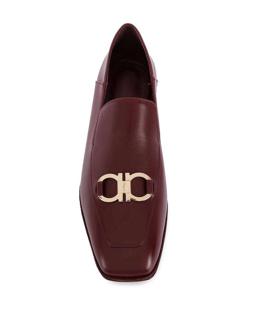 Ferragamo Leer Leren Loafers in het Rood - Lyst