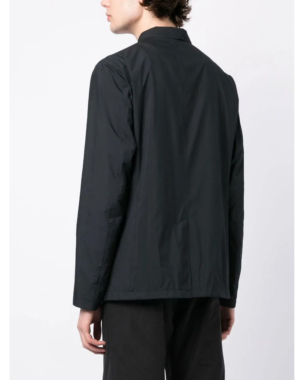 Herno Blue Button-Front Bomber Jacket for men