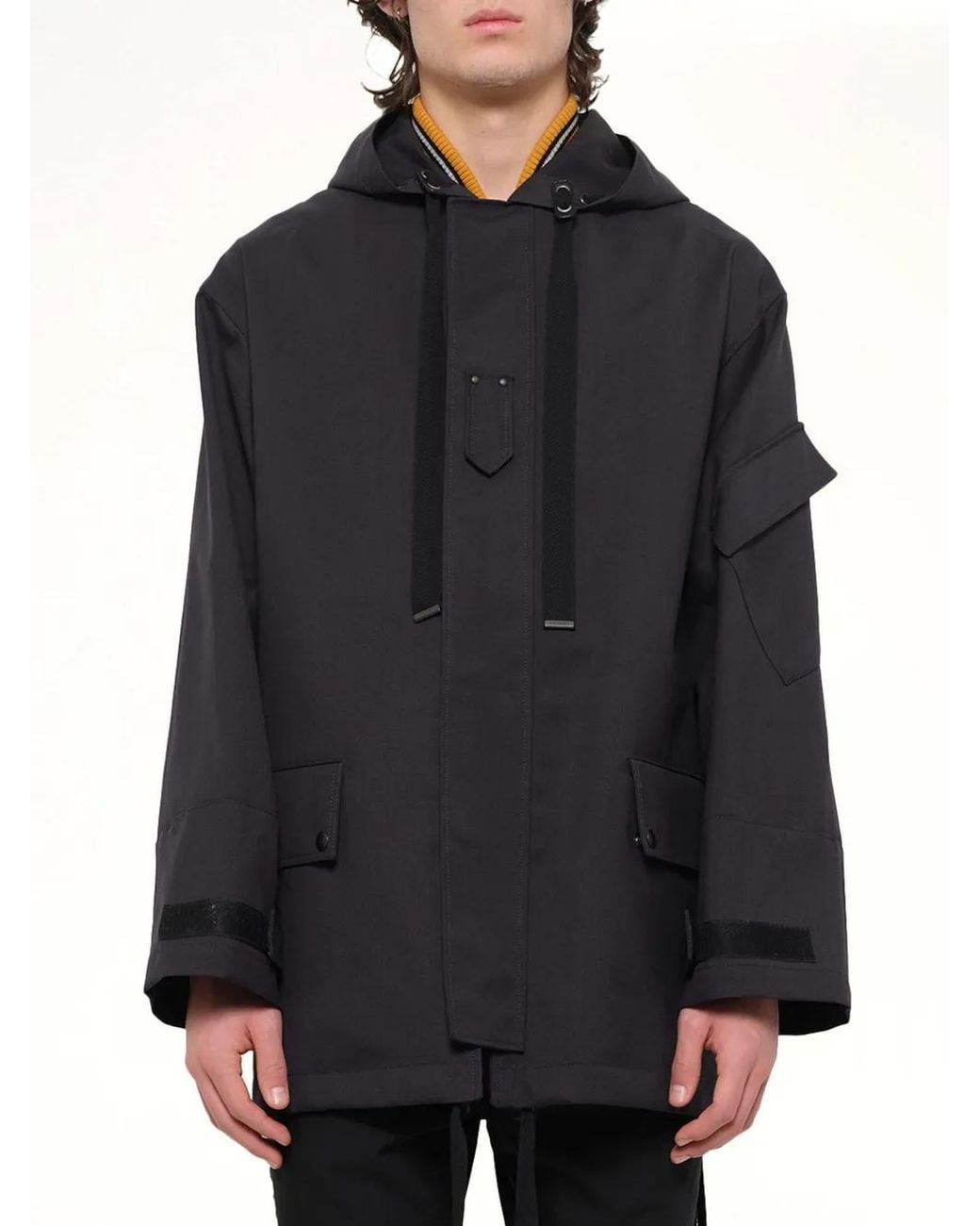 Lanvin Blue Parka W/ Side Zip for men