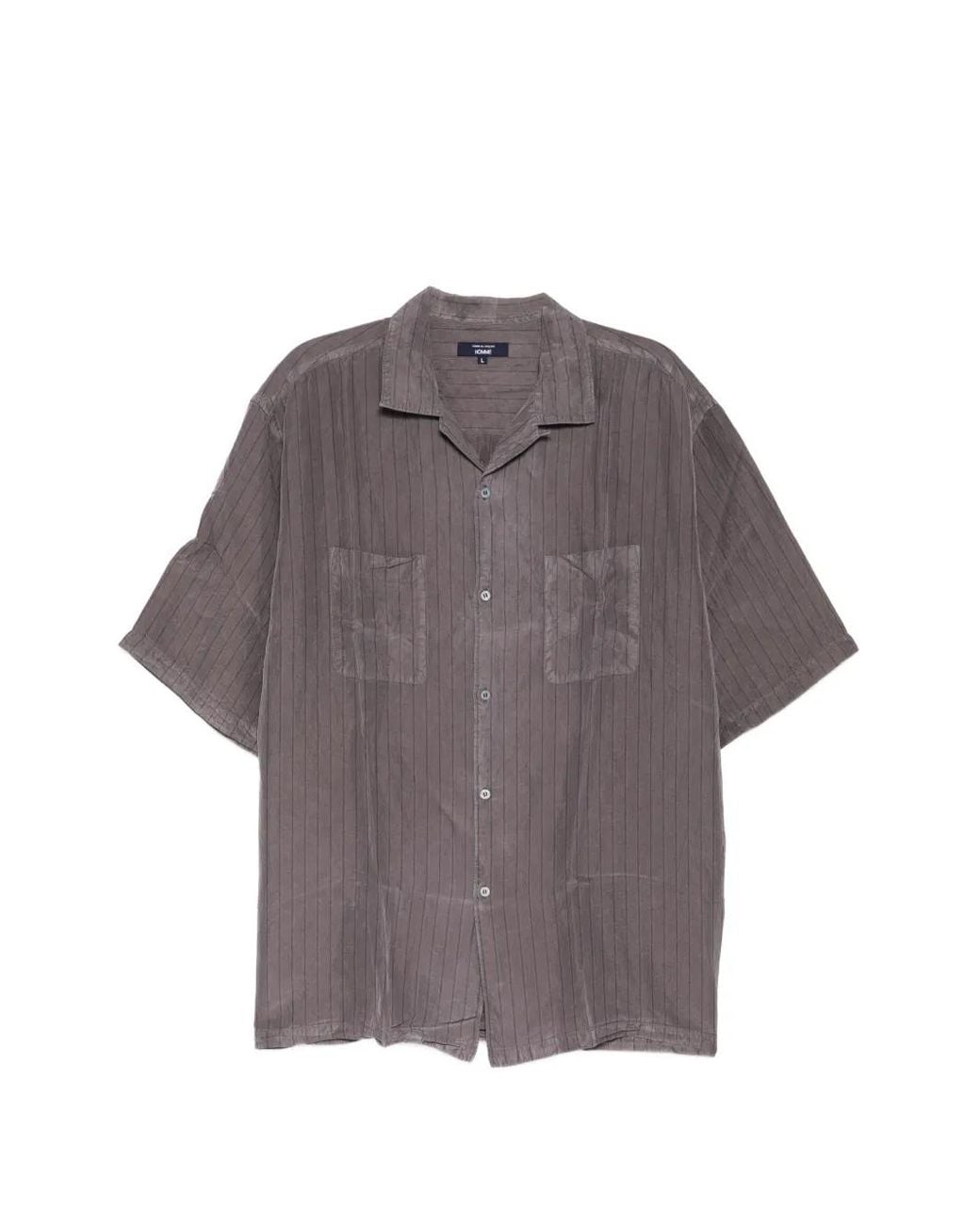 Comme des Garçons Gray Pinstripe Short-Sleeve Shirt for men