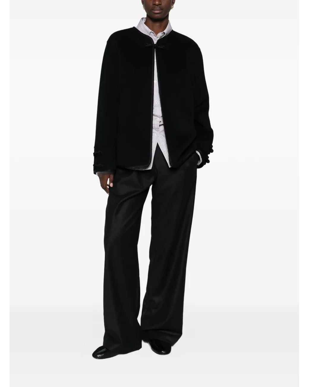 Pantalon Ample À Taille Élastiquée Rohe en coloris Black