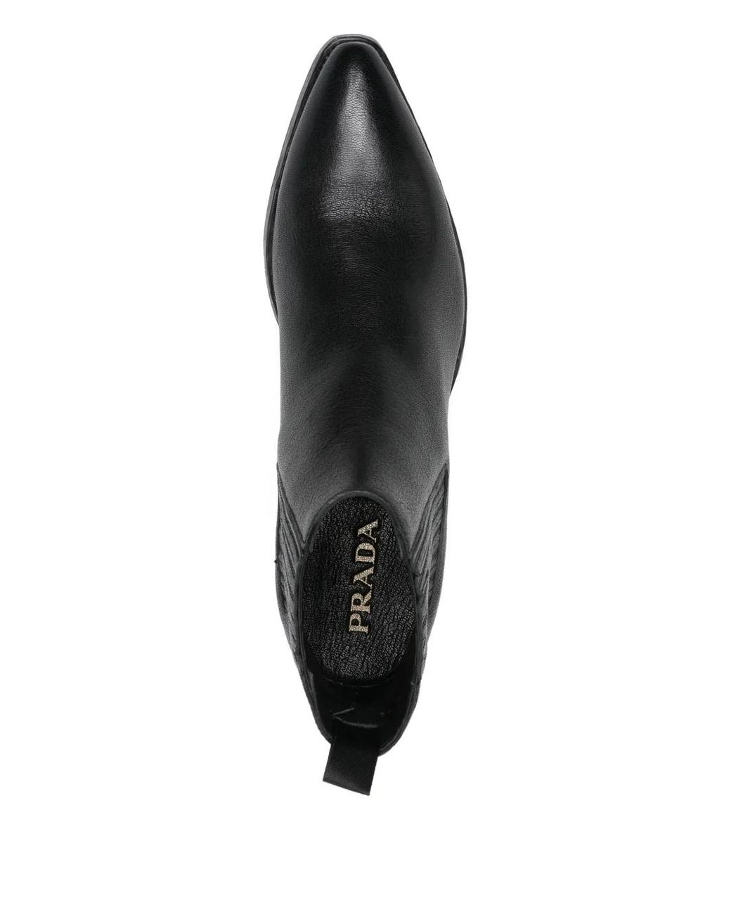 Prada Black 50Mm Pointed-Toe Chealsea Boots for men