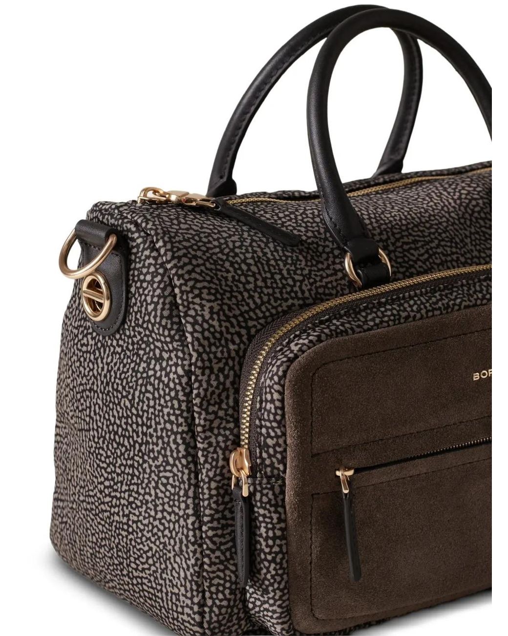 Borbonese Shopper Met Op-Print in het Black