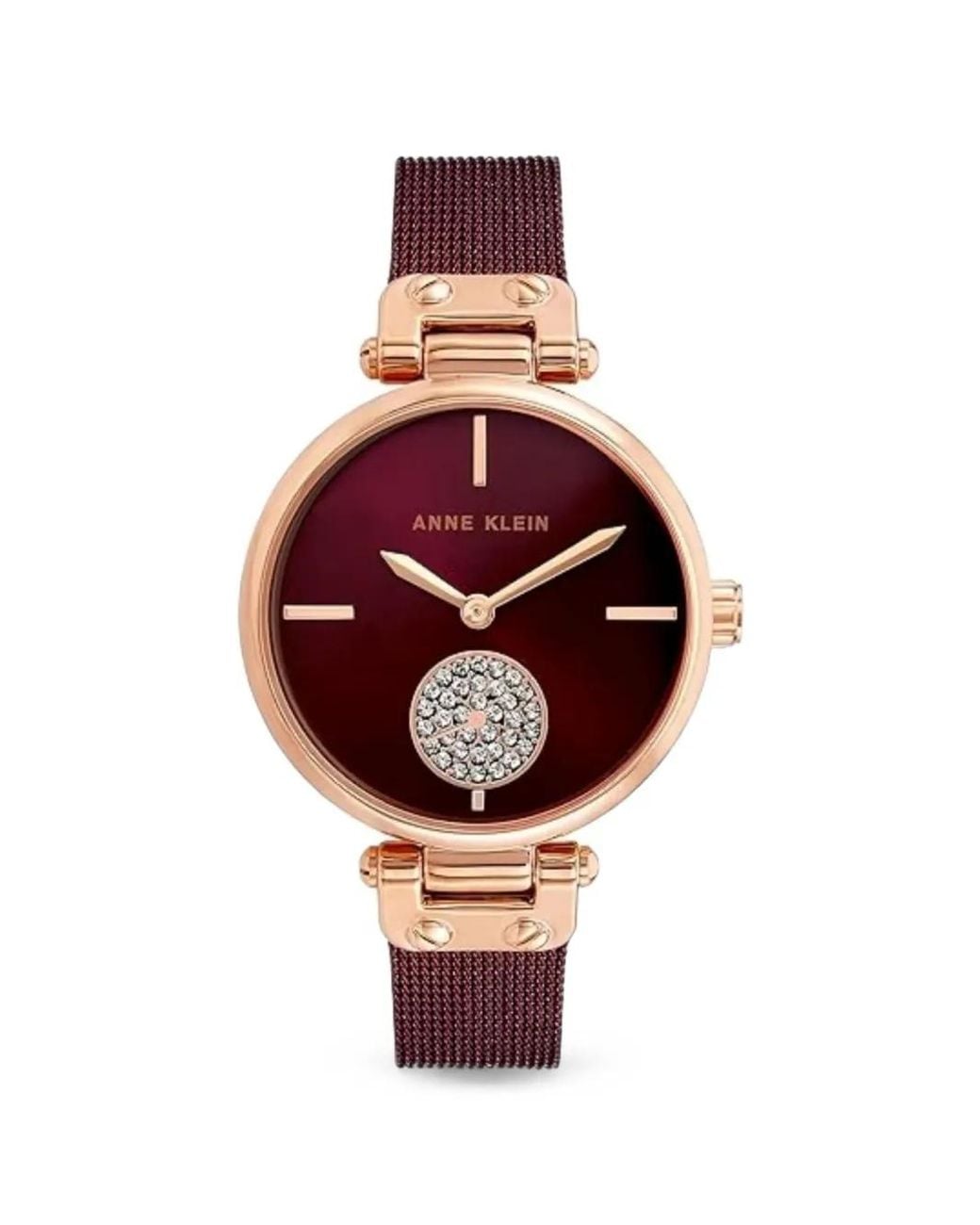 Anne Klein Red Montre Crystal Mm