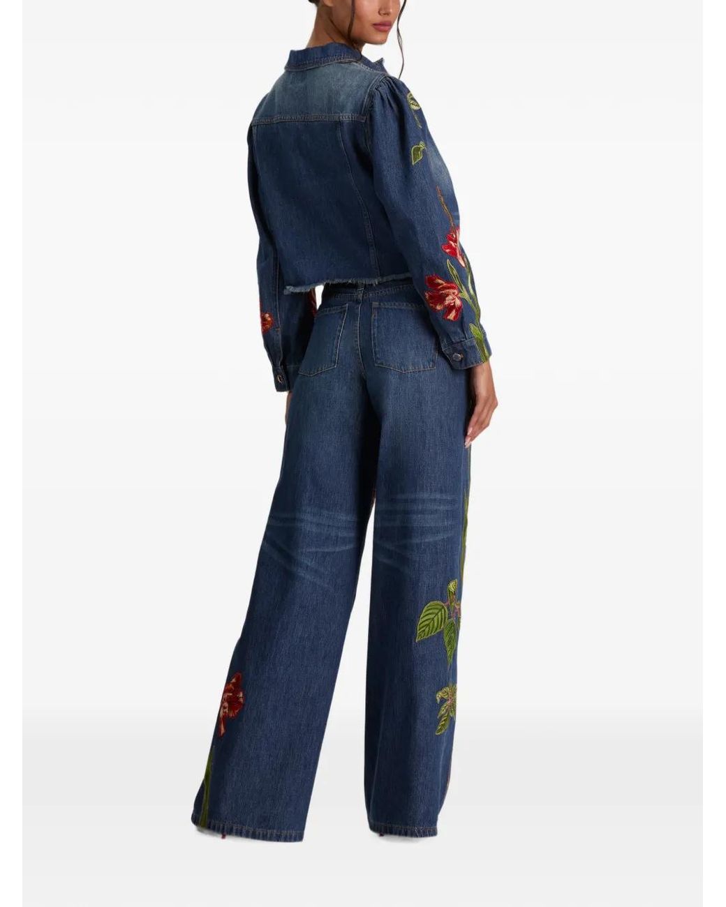 Alice + Olivia Blue Elijah Denim Jacket