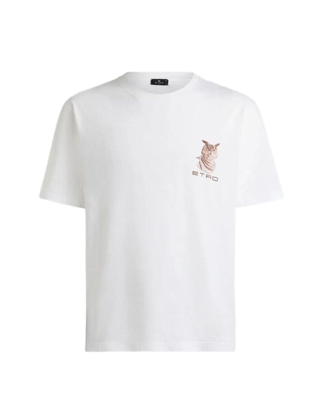 Etro White Cotton T-Shirt for men