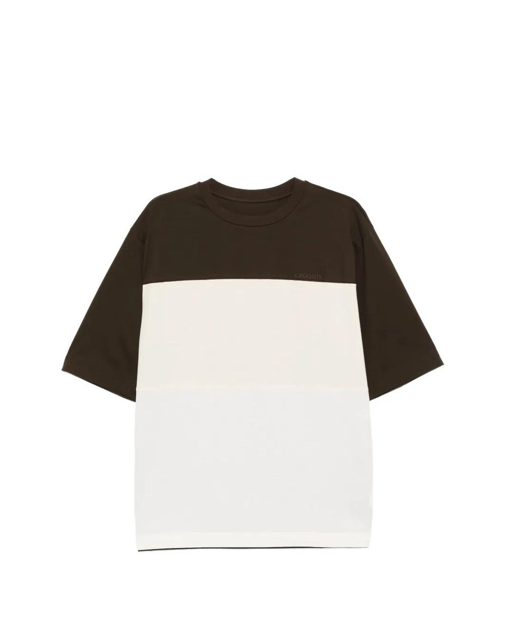 CROQUIS Black Colour-Block T-Shirt for men