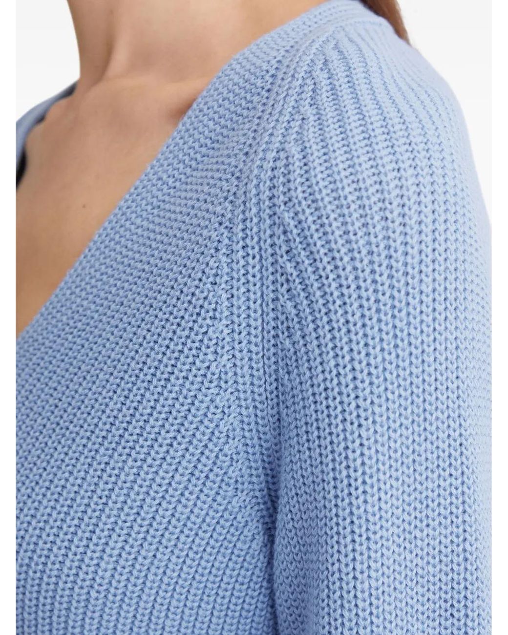 Marc O' Polo Blue V-Neck Knitted Sweater