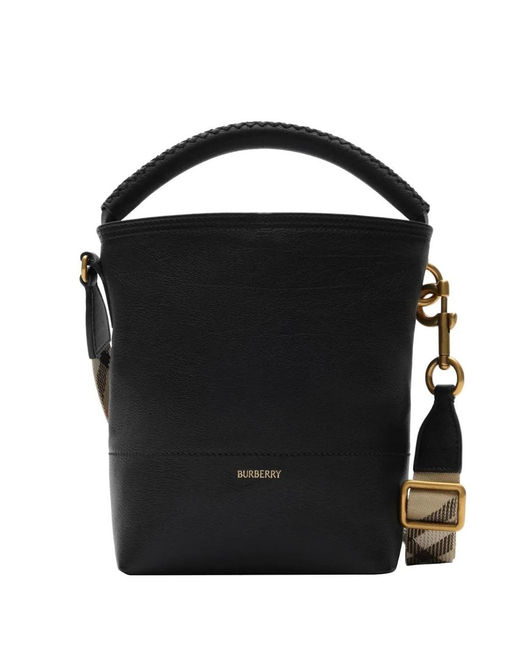 Burberry Black Mini B Clip Bucket Bag