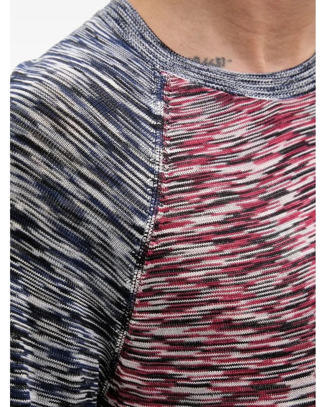 Desigual Gray Marled-Effect T-Shirt for men