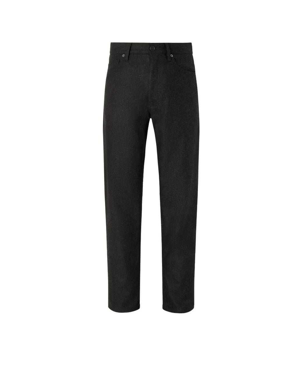 Zegna Black Dark Wool And Cashmere Roccia Pants for men