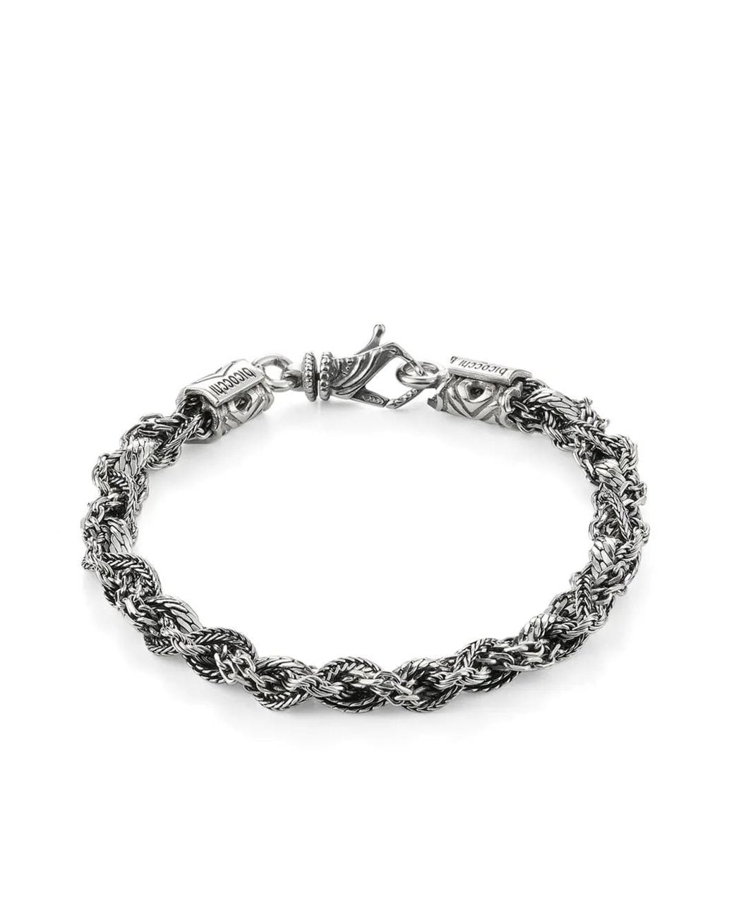 Emanuele Bicocchi Metallic Round Braid Bracelet
