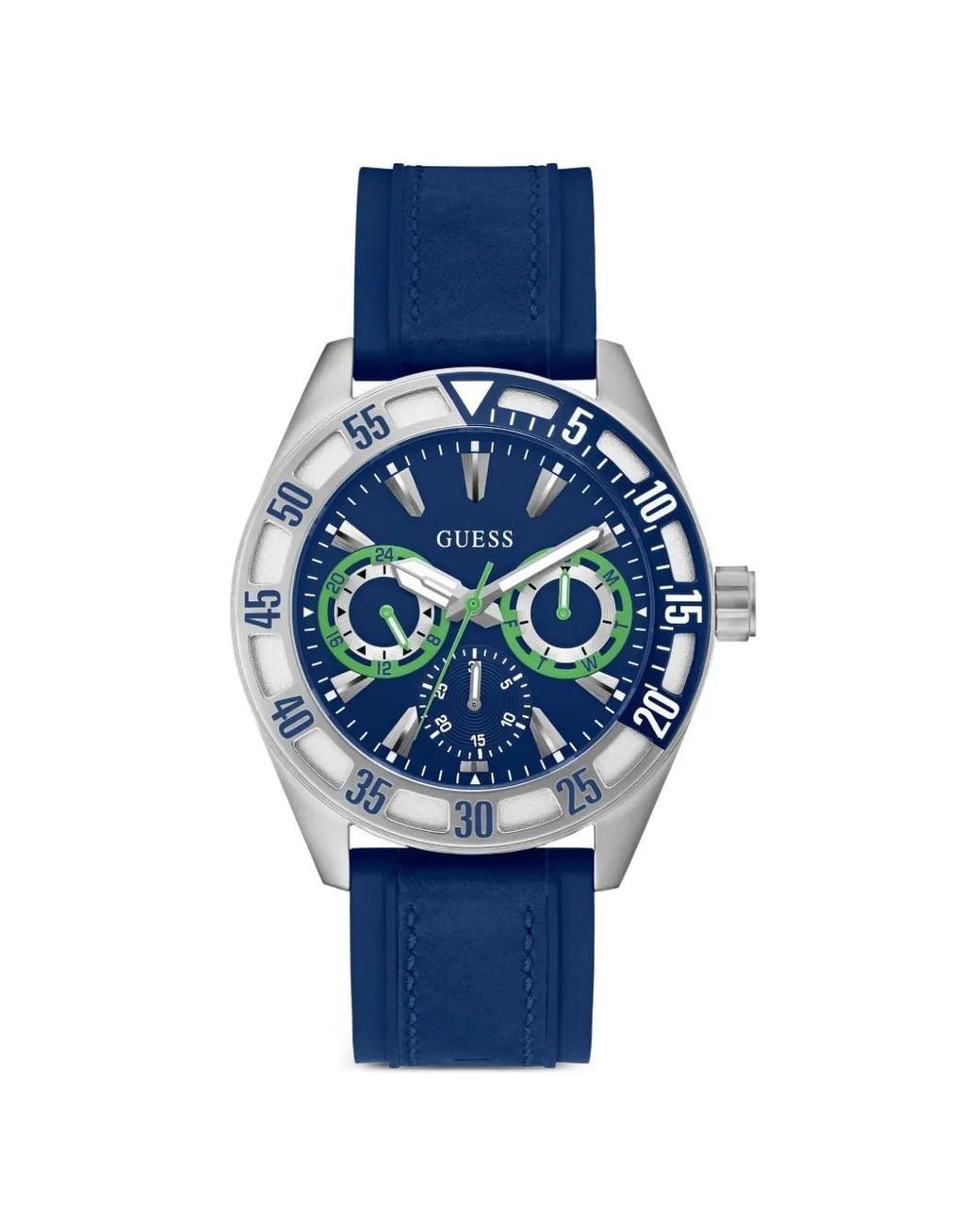 Guess Blue Montre Letterman 44 Mm for men